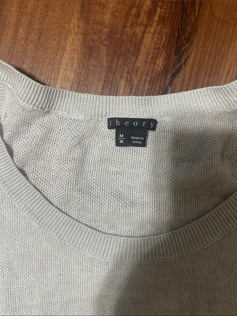 Theory Light Cream Ribbed Knit Tank - Picture 3 of 5